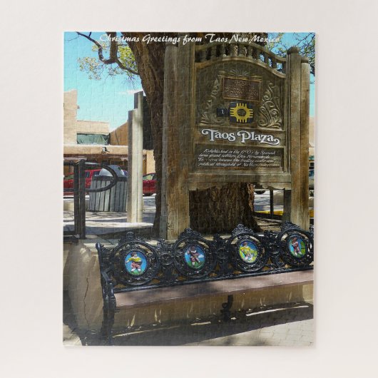 Taos New Mexico.Kerstgroeten Legpuzzel (Verticaal)