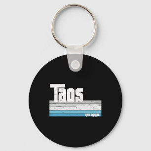 Taos New Mexico Nm Retro Vintage Skien Hiken Berg Sleutelhanger