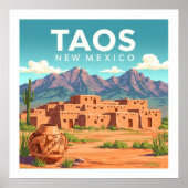  Taos New Mexico Poster (Voorkant)