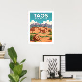  Taos New Mexico Poster (Thuiskantoor)