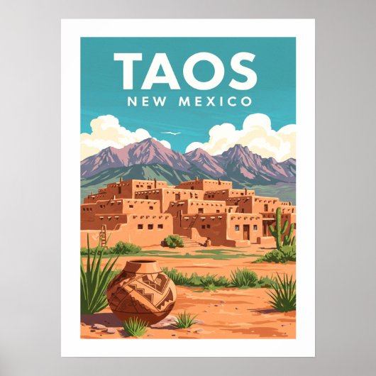  Taos New Mexico Poster (Voorkant)