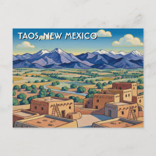 Taos New Mexico Reizen Briefkaart