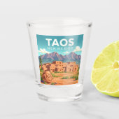 Taos New Mexico Shot Glas (Voorkant)
