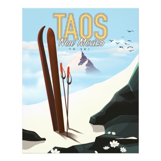 Taos New Mexico ski poster (Voorkant)