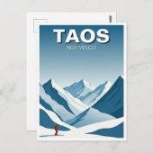 Taos New Mexico Skiën Skiën Reizen Briefkaart (Voorkant / Achterkant)