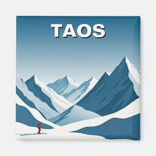 Taos New Mexico Skiën Skiën Reizen Magneet
