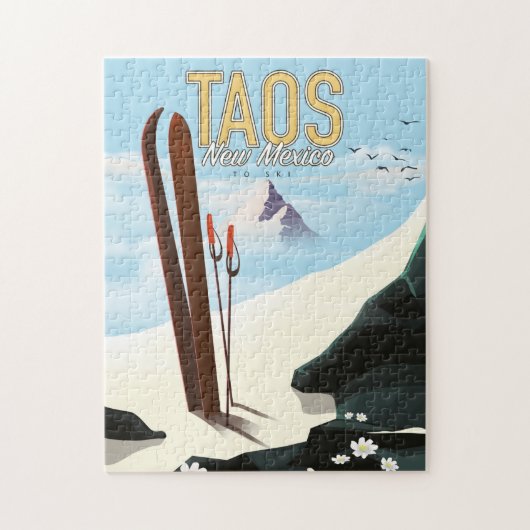 Taos New Mexico skiposter Legpuzzel (Verticaal)