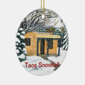 Taos, New Mexico Snowfall Keramisch Ornament (Rechts)
