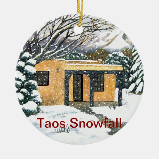 Taos, New Mexico Snowfall Keramisch Ornament (Voorkant)
