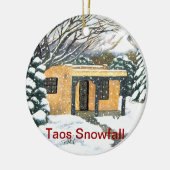 Taos, New Mexico Snowfall Keramisch Ornament (Links)