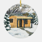 Taos, New Mexico Snowfall Keramisch Ornament (Achterkant)