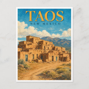 Taos New Mexico Taos Pueblo GeoSaga Briefkaart