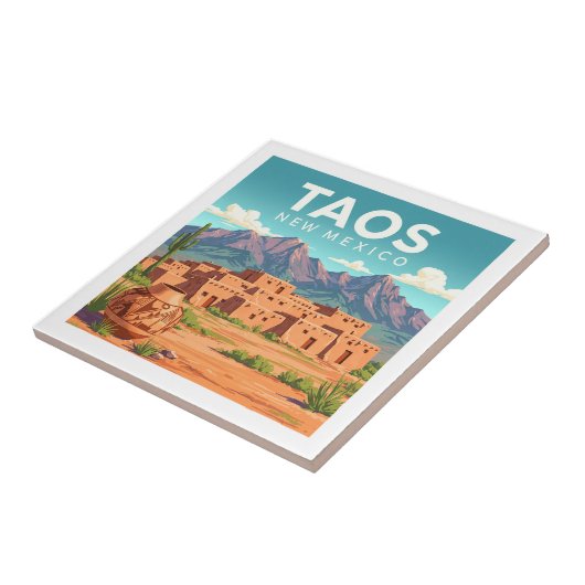  Taos New Mexico Tegeltje (Zijkant)
