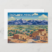 Taos New Mexico Travel Briefkaart (Voorkant / Achterkant)