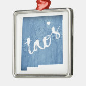 Taos New Mexico Wood Grain Metalen Ornament (Links)