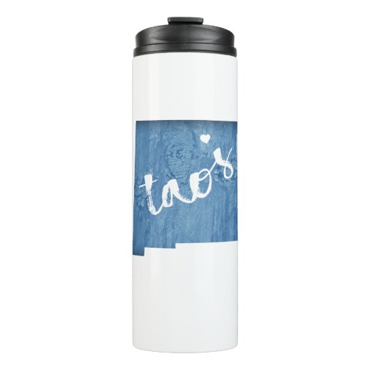 Taos New Mexico Wood Grain Thermosbeker (Voorkant)