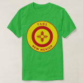 Taos New Mexico Zia Vlag Bullseye T-shirt (Design voorkant)