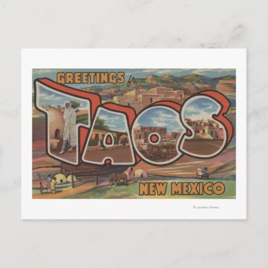 Taos, New MexicoLarge Letter ScenesTaos, NM 2 Briefkaart (Voorkant)