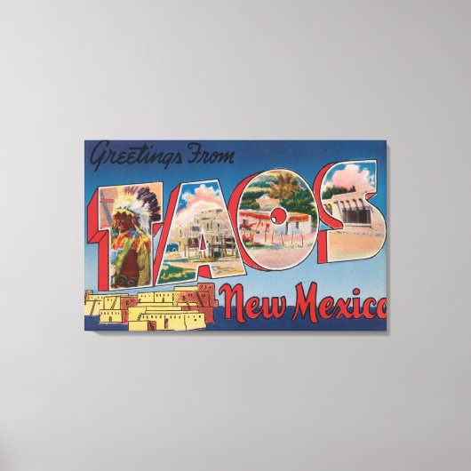 Taos, New MexicoLarge Letter ScenesTaos, NM 2 Canvas Afdruk (Voorkant)