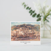 Taos NM, Pueblo, briefkaart van 1940 (Staand voorkant)