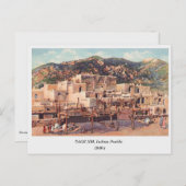 Taos NM, Pueblo, briefkaart van 1940 (Voorkant / Achterkant)