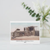 Taos NM, Scalp House in Picouris, oud briefkaart (Staand voorkant)