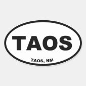 Taos Ovale Sticker (Voorkant)