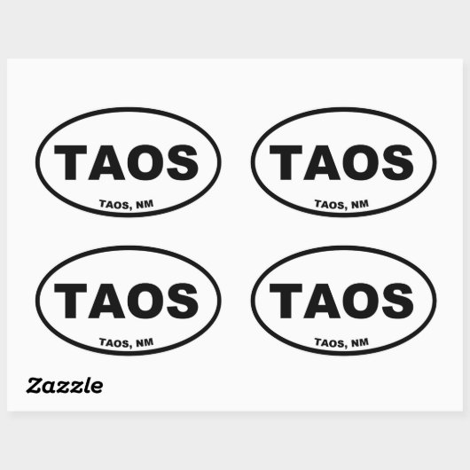 Taos Ovale Sticker (Vel)