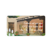 Taos Patio ~ Landschap Etiket (Voorkant)