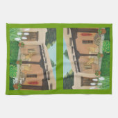 Taos Patio ~ Landschap Theedoek (Horizontaal)