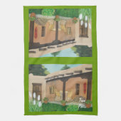 Taos Patio ~ Landschap Theedoek (Verticaal)