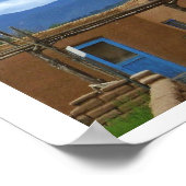 Taos Pueblo 2 blauwe deuren Poster (Hoek)