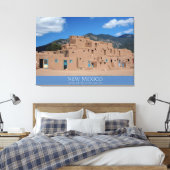 Taos Pueblo — Afdruk van schilderCanvas Canvas Afdruk (Insitu (Slaapkamer))