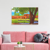 Taos Pueblo Canvas Afdruk (Insitu (Woonkamer))