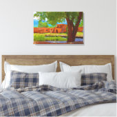 Taos Pueblo Canvas Afdruk (Insitu (Slaapkamer))