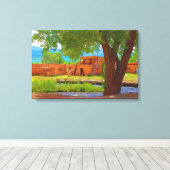 Taos Pueblo Canvas Afdruk (Insitu (Houten vloer))