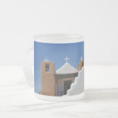 Taos Pueblo Church heeft koffie-Mok geblokkeerd Matglas Koffiemok (Voorkant links)