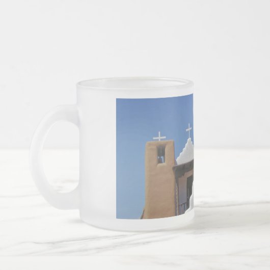 Taos Pueblo Church heeft koffie-Mok geblokkeerd Matglas Koffiemok (Links)