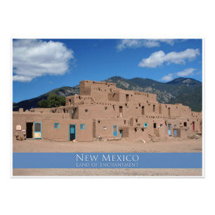 Taos Pueblo Fotografische afdrukken Foto Afdruk