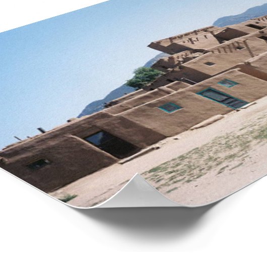 Taos Pueblo in New Mexico Poster (Hoek)