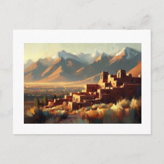 Taos Pueblo New Mexico Briefkaart (Voorkant)