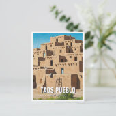 Taos Pueblo New Mexico Briefkaart (Staand voorkant)