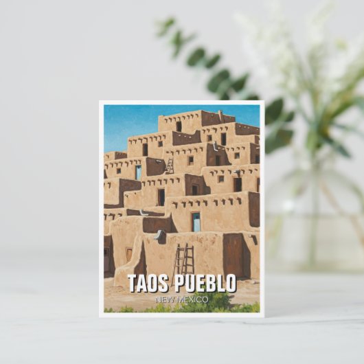 Taos Pueblo New Mexico Briefkaart (Staand voorkant)