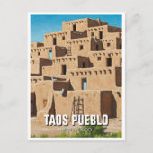 Taos Pueblo New Mexico Briefkaart (Voorkant)