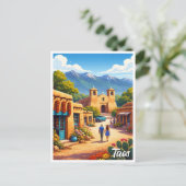 Taos Pueblo New Mexico Briefkaart (Staand voorkant)