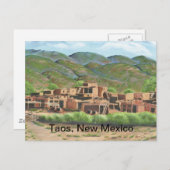 Taos Pueblo, New Mexico Briefkaart (Voorkant / Achterkant)