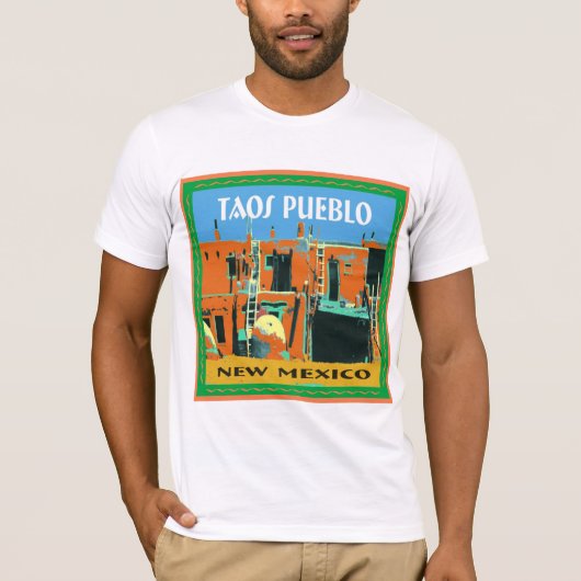 Taos Pueblo New Mexico T-shirt (Voorkant)