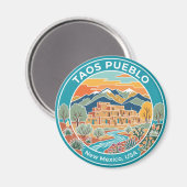 Taos Pueblo USA Magneet (Voorkant / Achterkant)