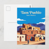 Taos Pueblo VS Briefkaart (Voorkant / Achterkant)