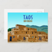 Taos Pueblos New Mexico  Briefkaart (Voorkant / Achterkant)